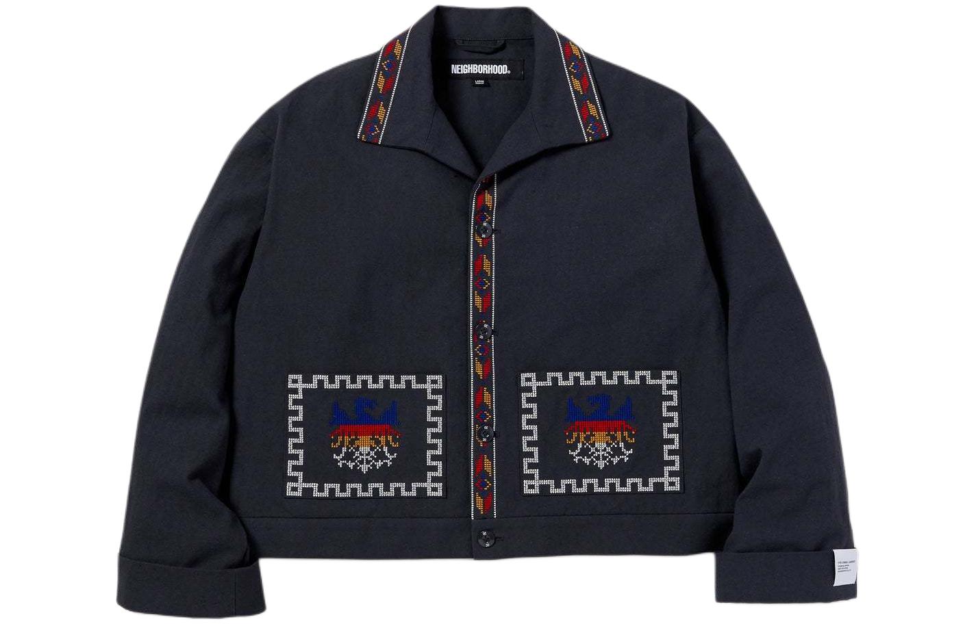 Sizing NEIGHBORHOOD SS24 刺繡翻領扣襟外套 外套. 241AQNH-JKM04