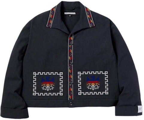 NEIGHBORHOOD SS24 刺繡翻領扣襟外套 外套. 241AQNH-JKM04 Sizing NEIGHBORHOOD SS24 刺繡翻領扣襟外套 外套. 241AQNH-JKM04