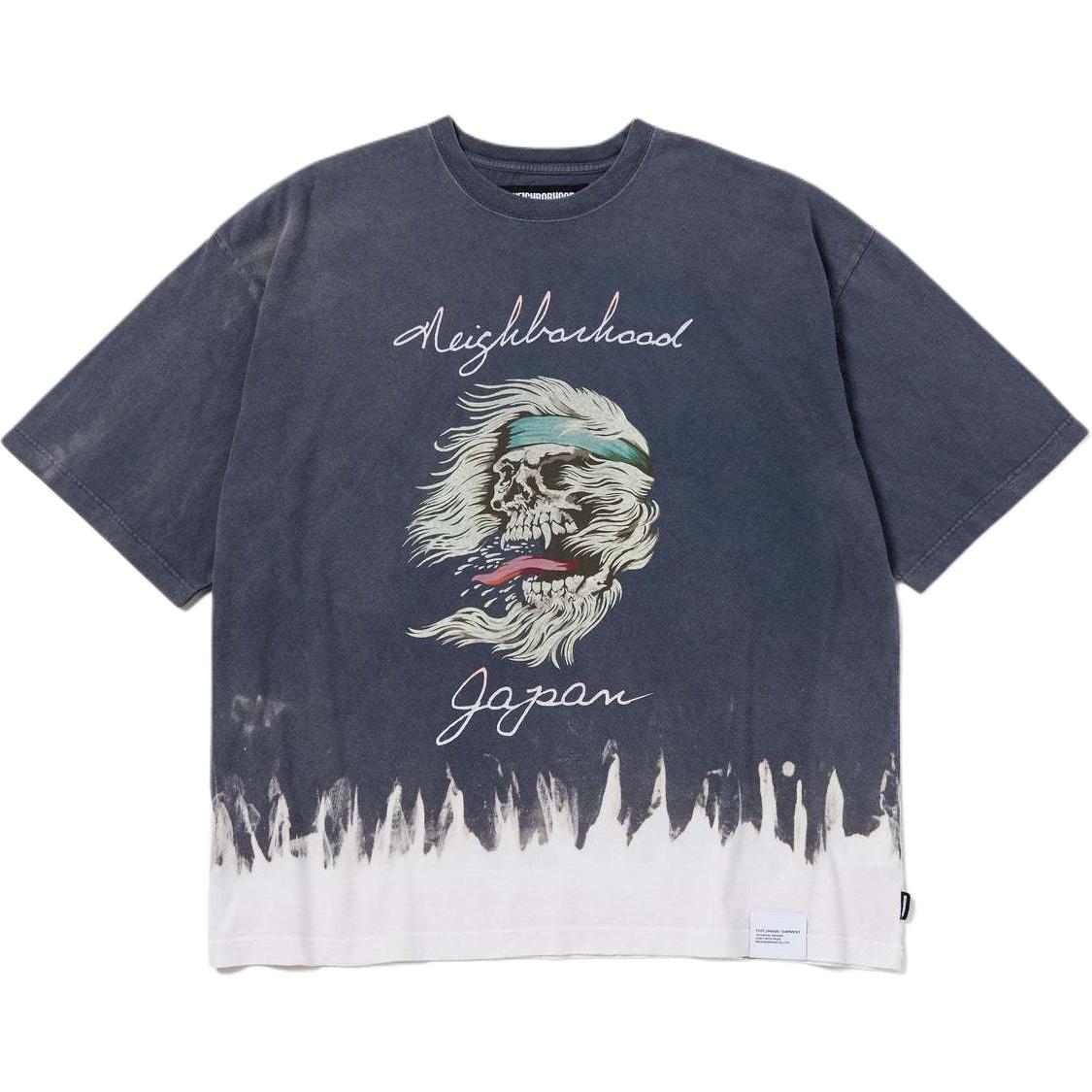 NEIGHBORHOOD SS24 Gradient Skull Graphic Crewneck T-Shirt  Short Sleeve 241OKNH-CSM04