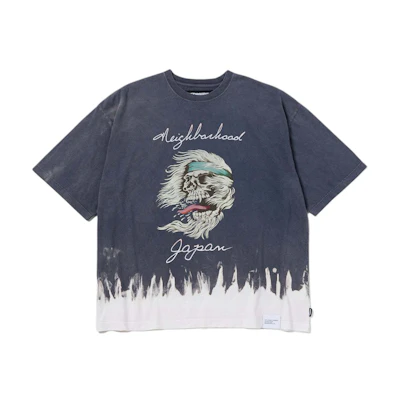 NBHD SS24 Gradient Skull Graphic Crewneck T-Shirt Short Sleeve 241OKNH-CSM04