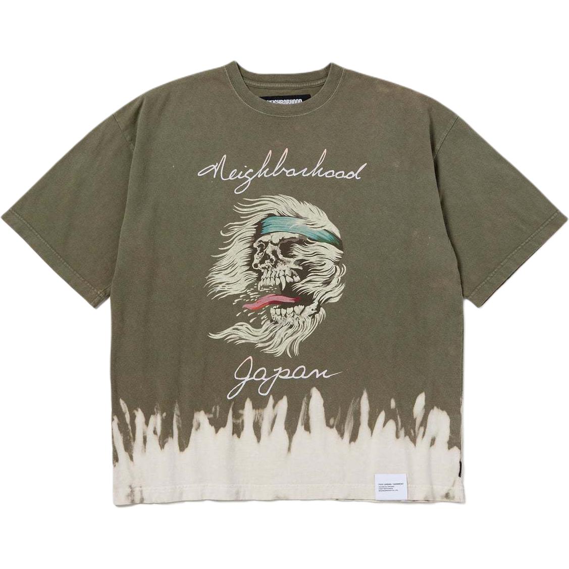 Details for ネイバーフッド SS24 グラデーションスカル クルーネック Tシャツ 半袖 241OKNH-CSM04