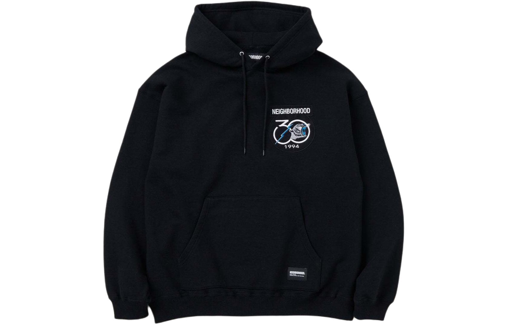 NBHD SS24 Hooded Pullover Sweatshirt with Logo Patch 241UWNH-CSM01S