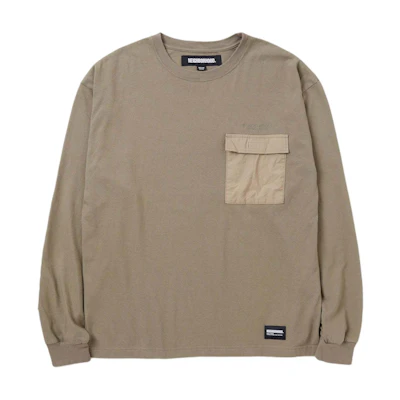 NBHD SS24 Two-Tone Crewneck Pocket Long Sleeve Sweatshirt Men 241UWNH-CSM04