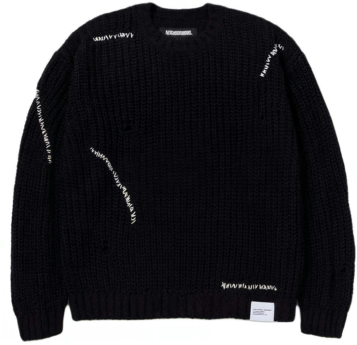 neighborhood-ss-24-unisex-crewneck-long-sleeve-sweater-with-solid-stitch-design-241-funh-knm-04