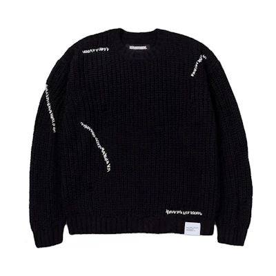 NBHD SS24 Unisex Crewneck Long Sleeve Sweater with Solid Stitch Design 241FUNH-KNM04