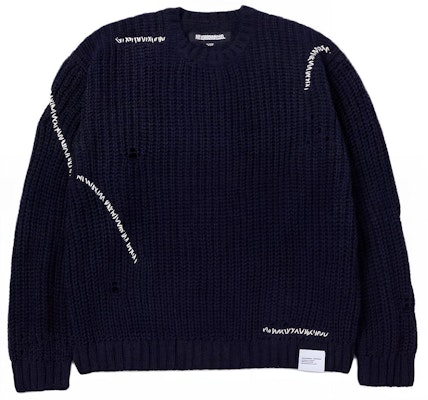 NEIGHBORHOOD SS24 ユニセックス クルーネック長袖セーター 無地ステッチデザイン 241FUNH-KNM04 Purchase NEIGHBORHOOD SS24 ユニセックス クルーネック長袖セーター 無地ステッチデザイン 241FUNH-KNM04