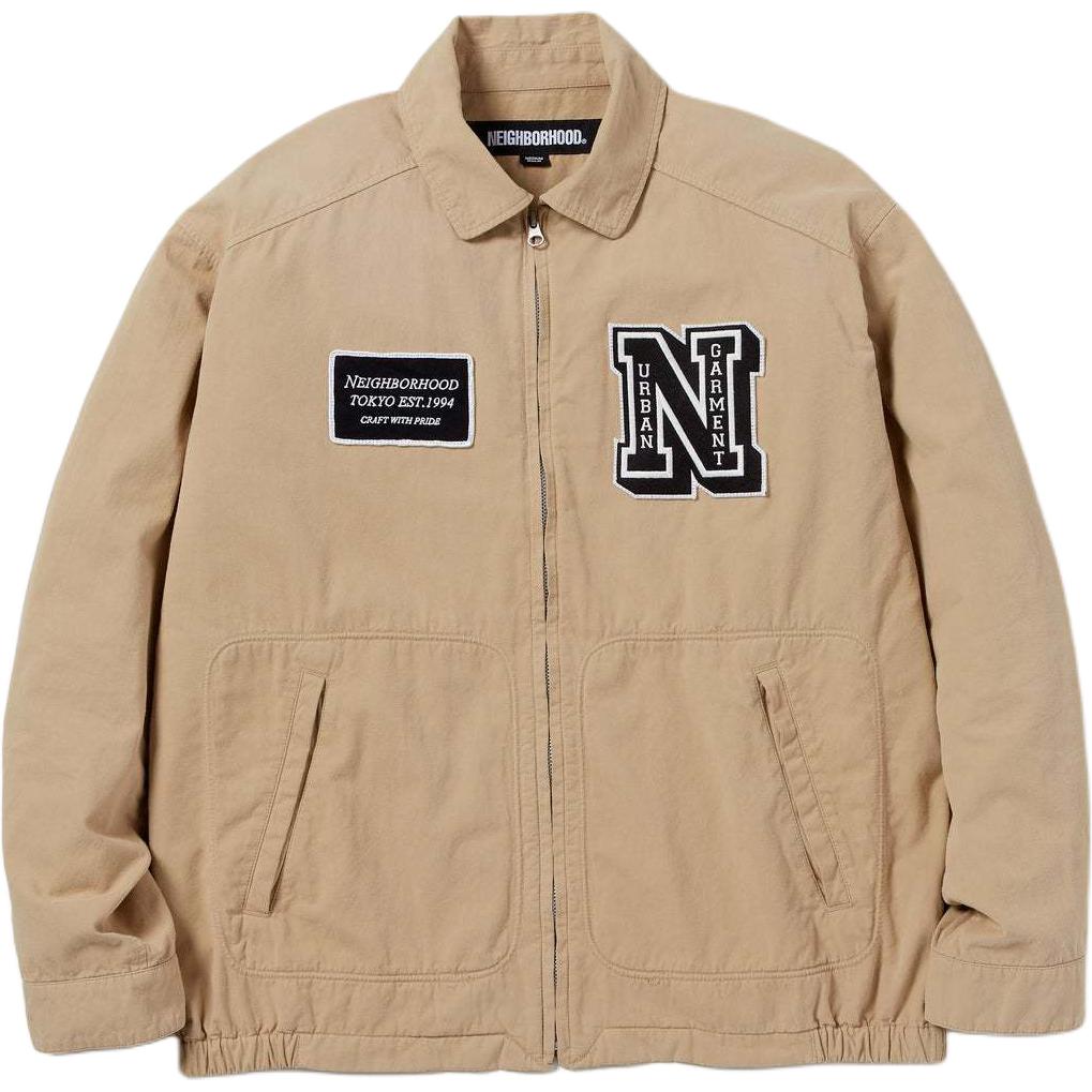 NBHD SS24 Zip-Up Collared Letter Long Sleeve Jacket 241SPNH-JKM05