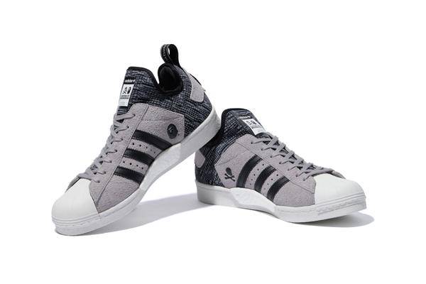 Buy NEIGHBORHOOD x A Bathing Ape x adidas Superstar Boost Grey Black CG2917 Novelship