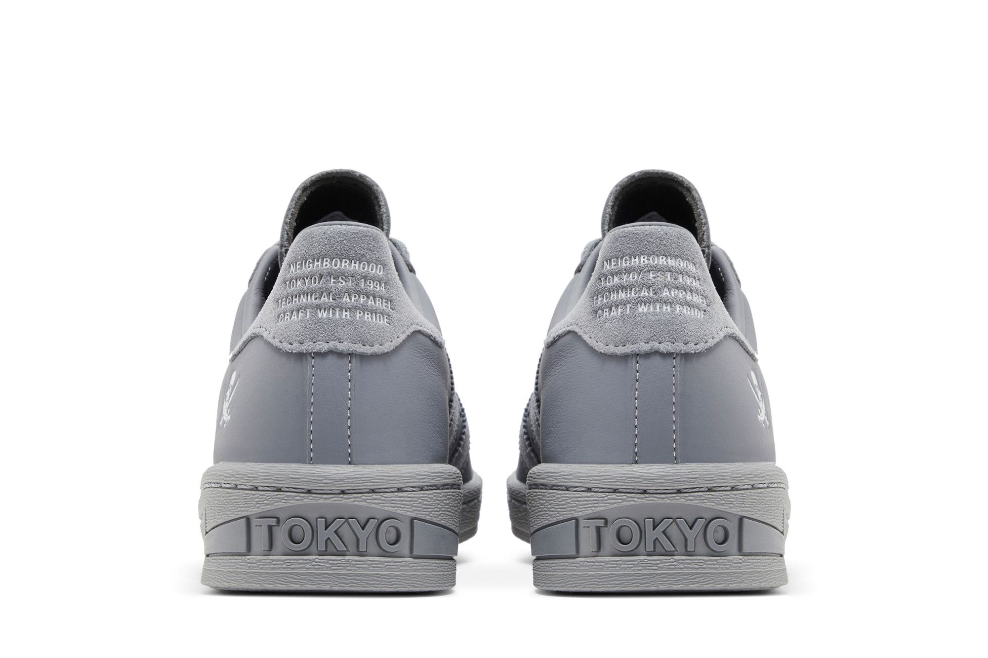 Sizing NEIGHBORHOOD x adidas originals SUPERSTAR 舒適緩震 抗滑耐磨 低筒 板鞋 男女款 灰色