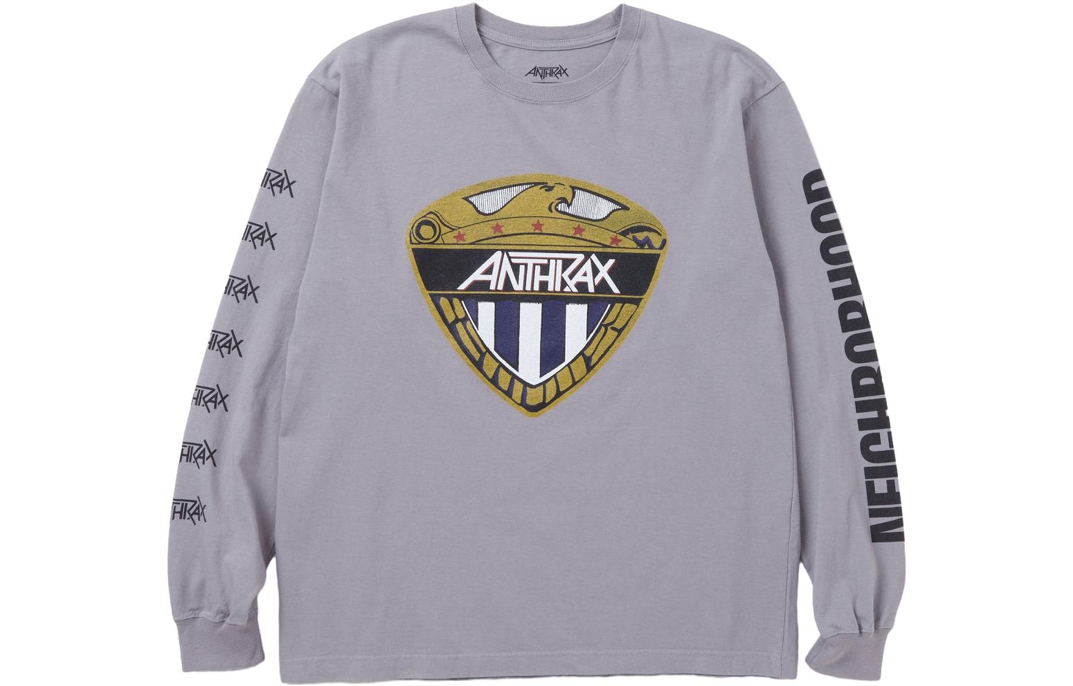 NEIGHBORHOOD x ANTHRAX Band Cover Graphic Long Sleeve Unisex T-Shirt 232PCNH-LT02S