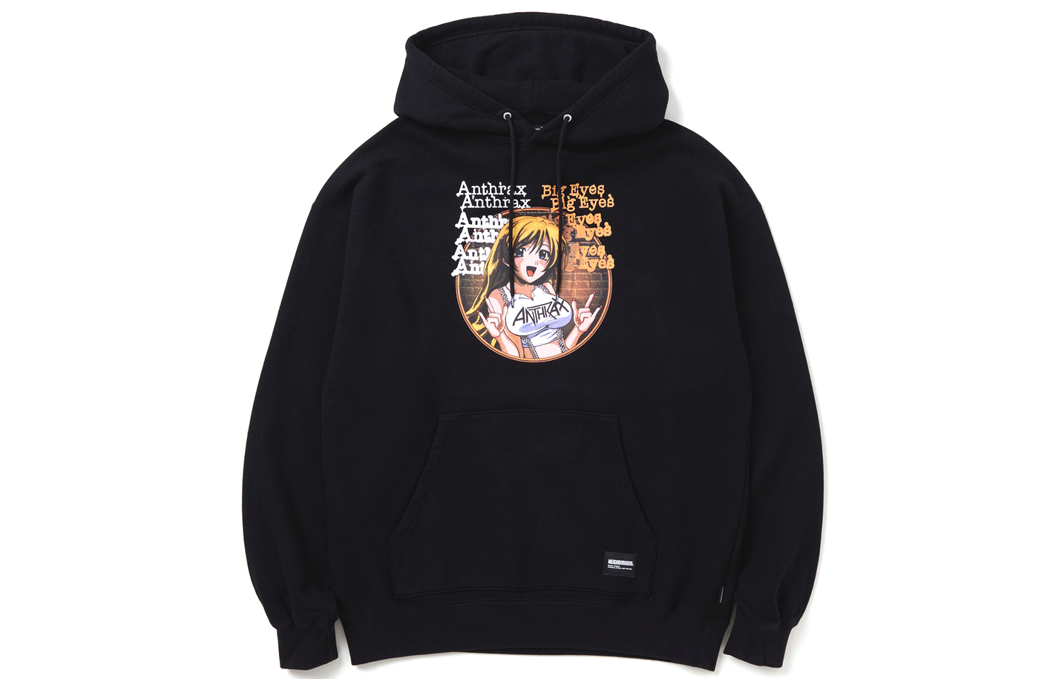 NEIGHBORHOOD x ANTHRAX FW23 Band Graphic Hoodie Unisex Black 232UWNH-CSM01S