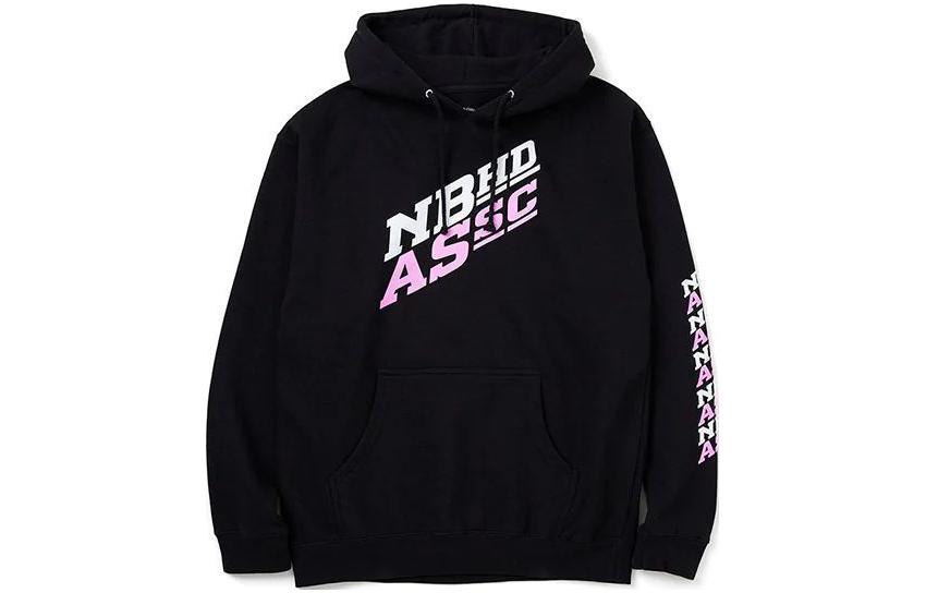 NBHD ASSC SS24 Letter Print Hoodie Black Unisex 241geasn-cs01s