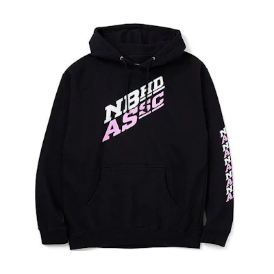 NBHD ASSC SS24 Letter Print Hoodie Black Unisex 241geasn-cs01s