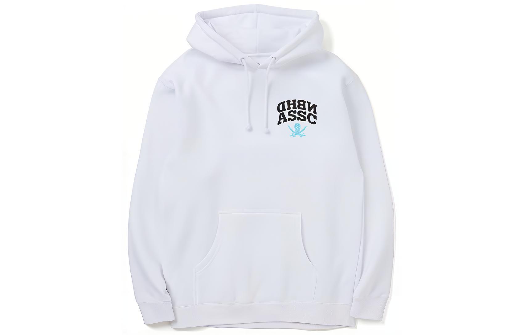 NBHD ASSC SS24 White Hoodie with Letter Print 241geasn-cs02s