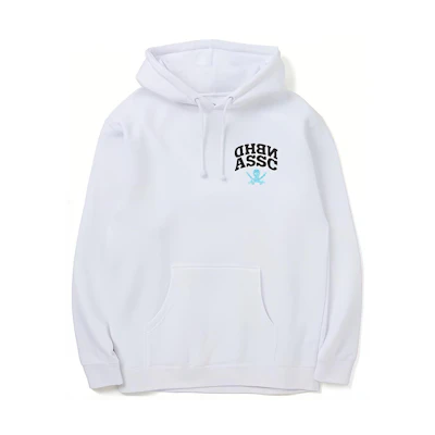 NBHD ASSC SS24 White Hoodie with Letter Print 241geasn-cs02s