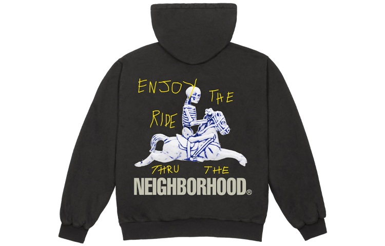 NBHD Cactus Jack SS21 Black Hoodie Pullover Unisex Cartoon Design TS-CAJXNCHBK