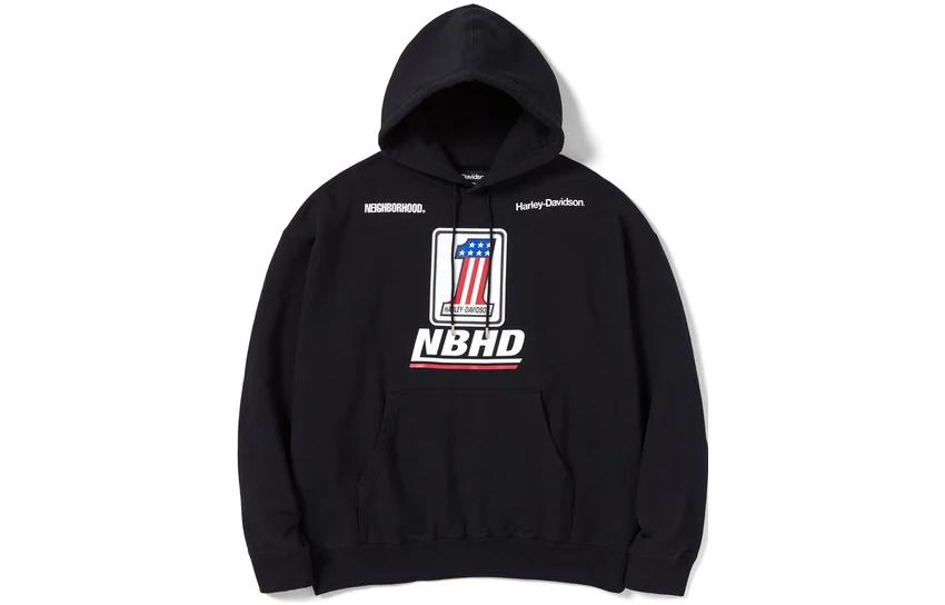 NBHD Harley-Davidson FW22 Logo Hoodie Black Menswear 99577-23VX