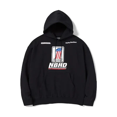 NBHD Harley-Davidson FW22 Logo Hoodie Black Menswear 99577-23VX