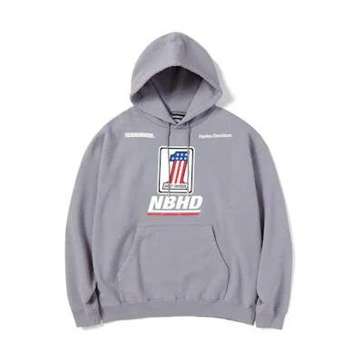 NBHD Harley-Davidson Graphic Logo Hoodie Grey Unisex Casual Wear 99576-23VX