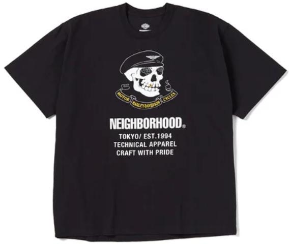 neighborhood-x-harley-davidson-skull-graphic-tee-fw-22-black-t-shirt-99567-23-vm