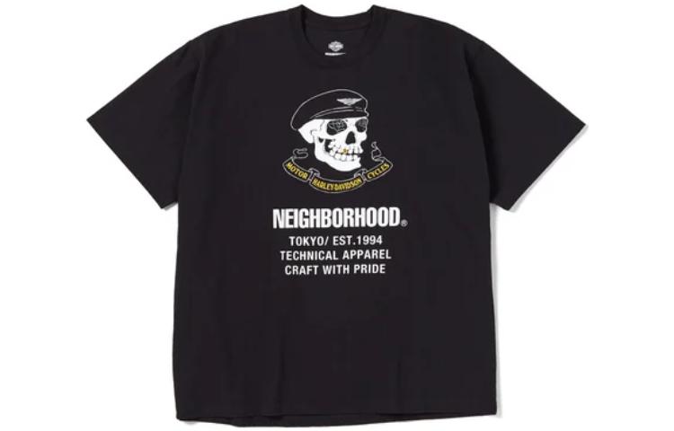 Order NEIGHBORHOOD x Harley-Davidson Skull Graphic Tee FW22 Black  T-Shirt. 99567-23VM