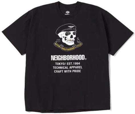 NEIGHBORHOOD x Harley-Davidson Skull Graphic Tee FW22 Black T-Shirt. 99567-23VM Order NEIGHBORHOOD x Harley-Davidson Skull Graphic Tee FW22 Black T-Shirt. 99567-23VM