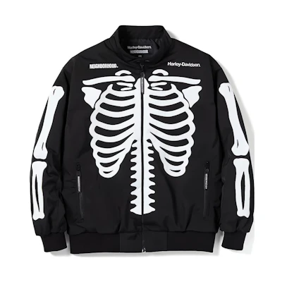 NBHD Harley Davidson FW22 Graphic Print Zip Jacket Black 222UT05N-JKM01