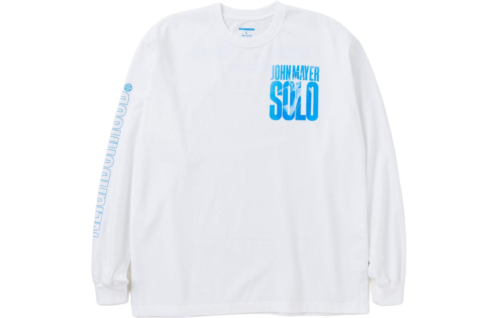 NBHD John Mayer White Graphic Print Crewneck Sweatshirt 232PCNH-LT06S