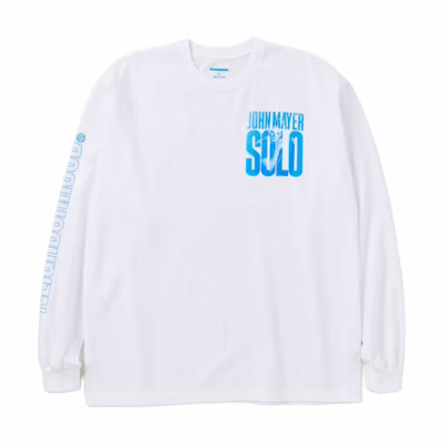 NBHD John Mayer White Graphic Print Crewneck Sweatshirt 232PCNH-LT06S