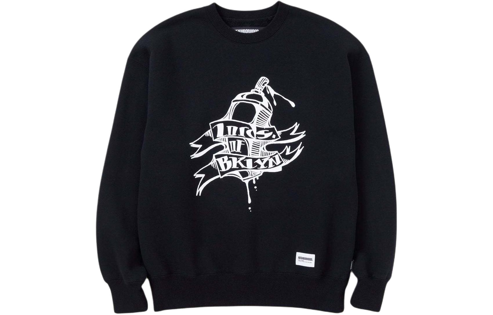 NBHD LORDZ OF BROOKLYN Letter Graphic Crewneck Sweatshirt Unisex 232FPNH-CSM01S