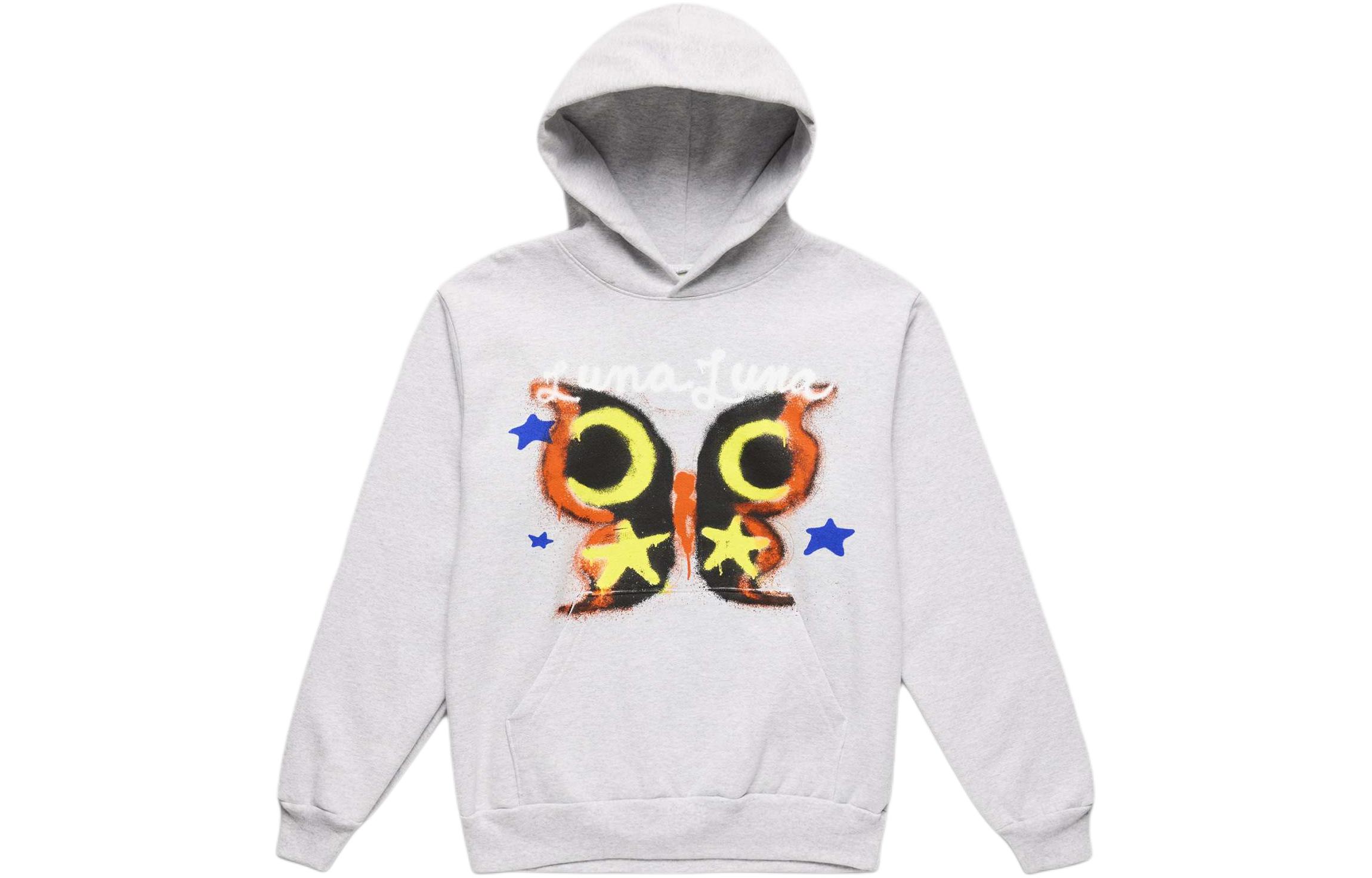 NBHD Luna Luna SS24 Butterfly Graphic Hoodie Unisex Gray NBH-SS24-01