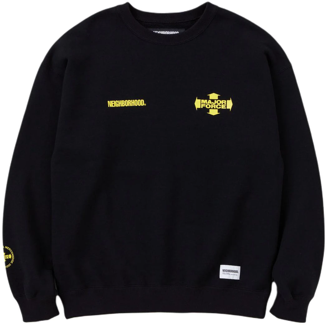 neighborhood-x-major-force-ss-24-logo-print-crewneck-sweatshirt-unisex-232-uwmfn-csm-01-s