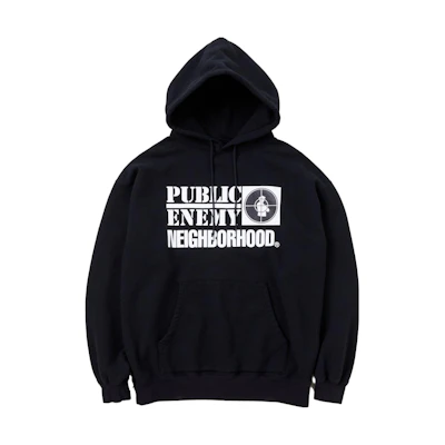 NBHD PUBLIC ENEMY Collaboration Logo Print Hoodie - 232UWNH-CSM01