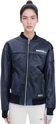 NEIGHBORHOOD x Schott Kostas FW23 黑色标志飞行夹克 男女同款 232USSHN-JKM02S 3