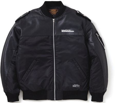 NEIGHBORHOOD x Schott Kostas FW23 黑色标志飞行夹克 男女同款 232USSHN-JKM02S Order NEIGHBORHOOD x Schott Kostas FW23 黑色标志飞行夹克 男女同款 232USSHN-JKM02S