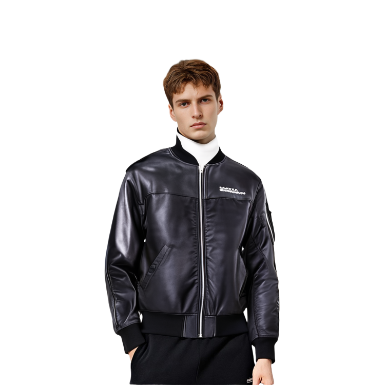 Purchase NEIGHBORHOOD x Schott Kostas FW23 黑色标志飞行夹克 男女同款 232USSHN-JKM02S