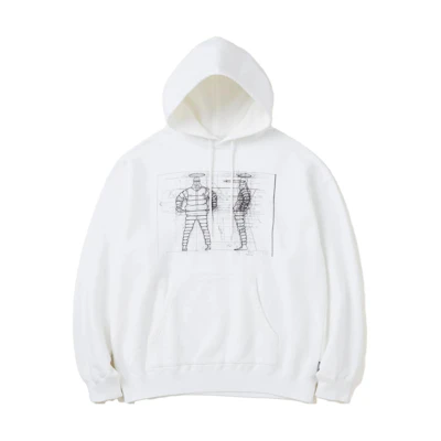 NBHD TAKU OBATA FW23 Logo Printed Drawstring Hoodie Unisex 232UW27N-CSM02S
