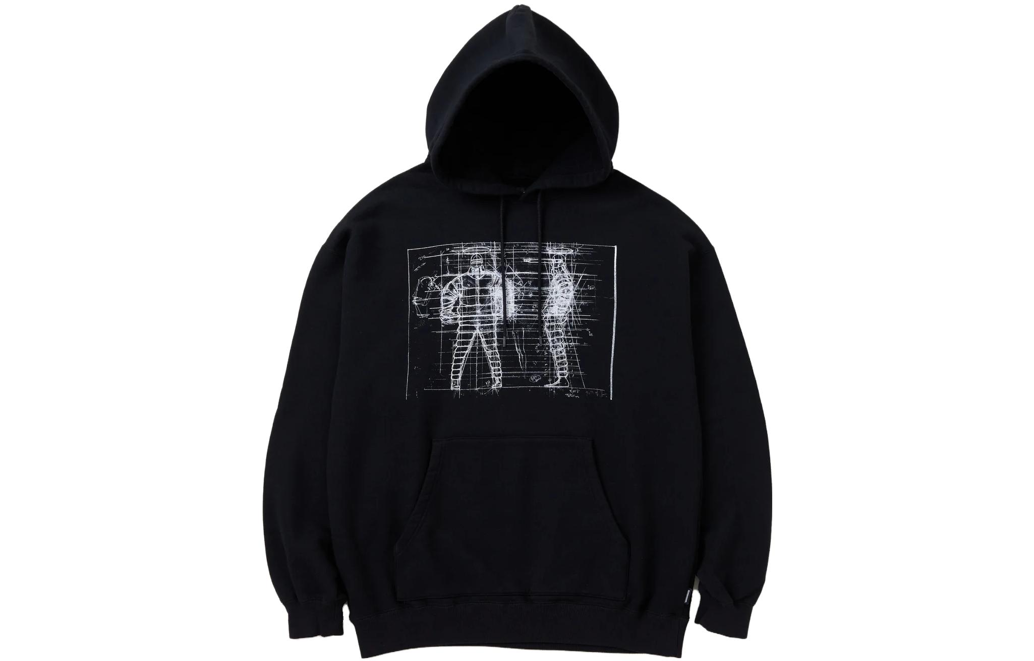 Order ネイバーフッド x タク・オバタ FW23 ロゴプリント ドローストリングパーカー ユニセックス 232UW27N-CSM02S