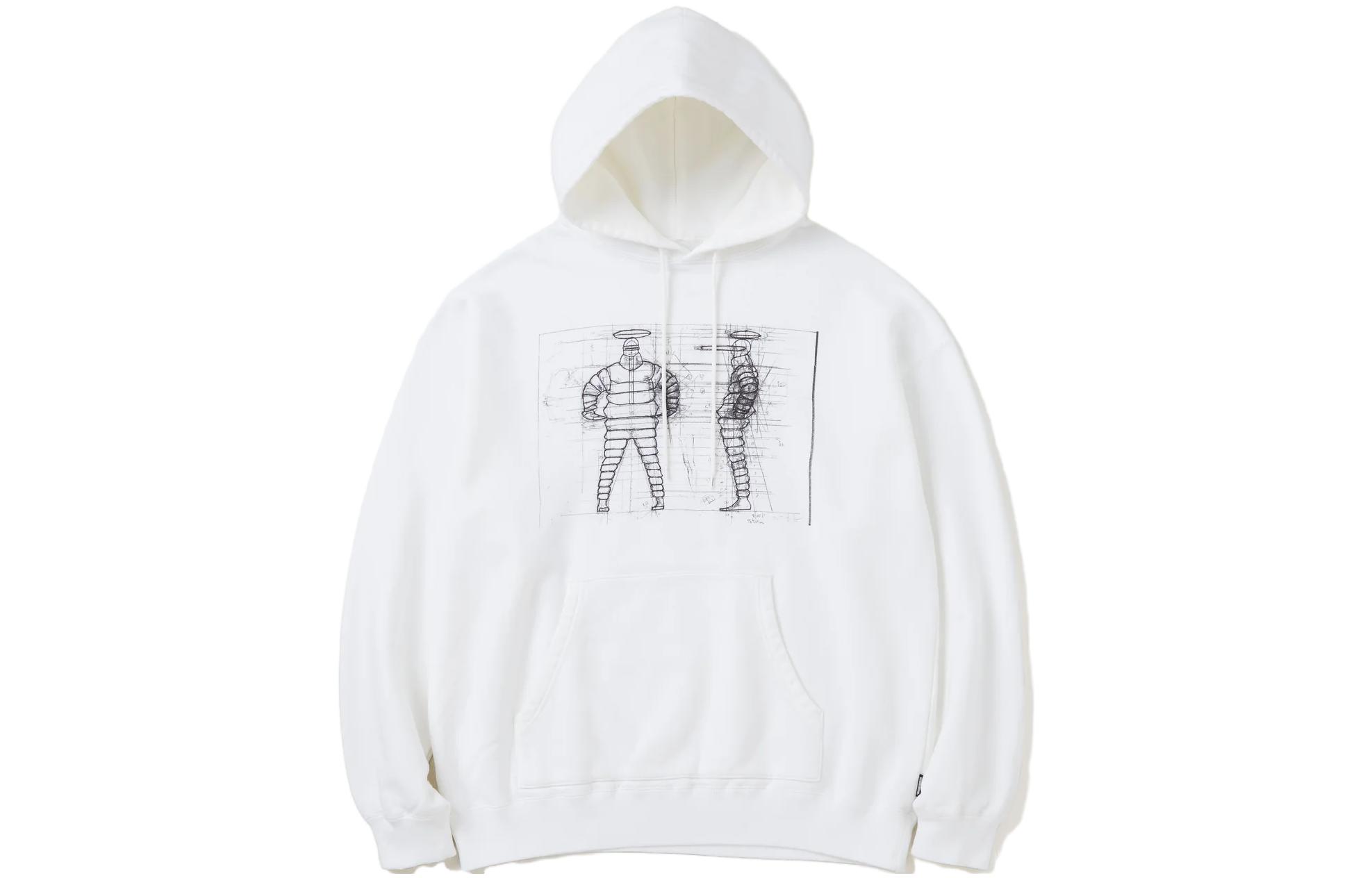 Shop ネイバーフッド x タク・オバタ FW23 ロゴプリント ドローストリングパーカー ユニセックス 232UW27N-CSM02S