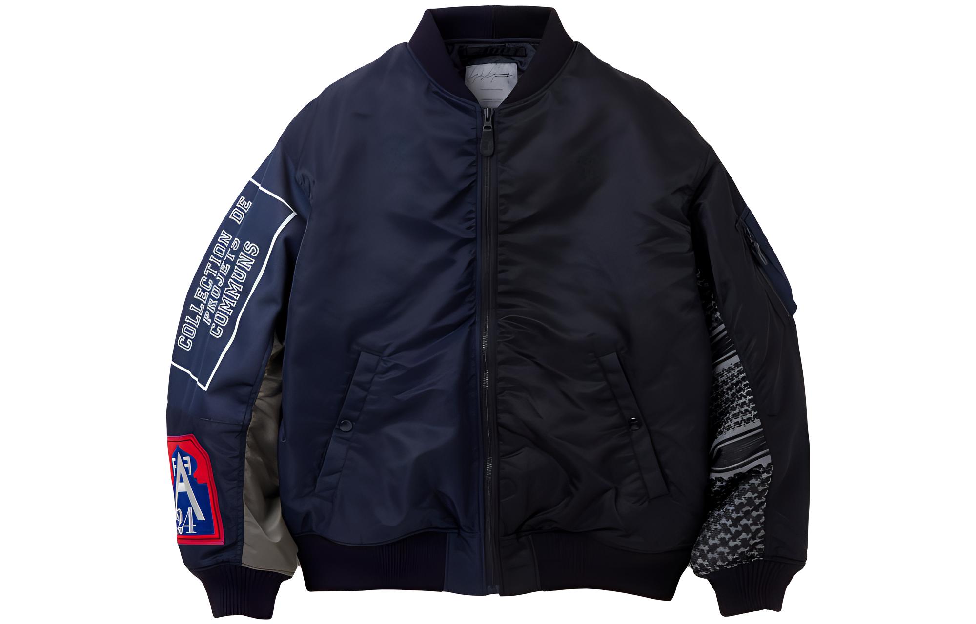 NBHD Yohji Yamamoto FW23 Colorblock Baseball Jacket Black 232SPYYN-JKM01S