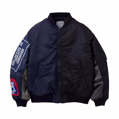 NBHD Yohji Yamamoto FW23 Colorblock Baseball Jacket Black 232SPYYN-JKM01S