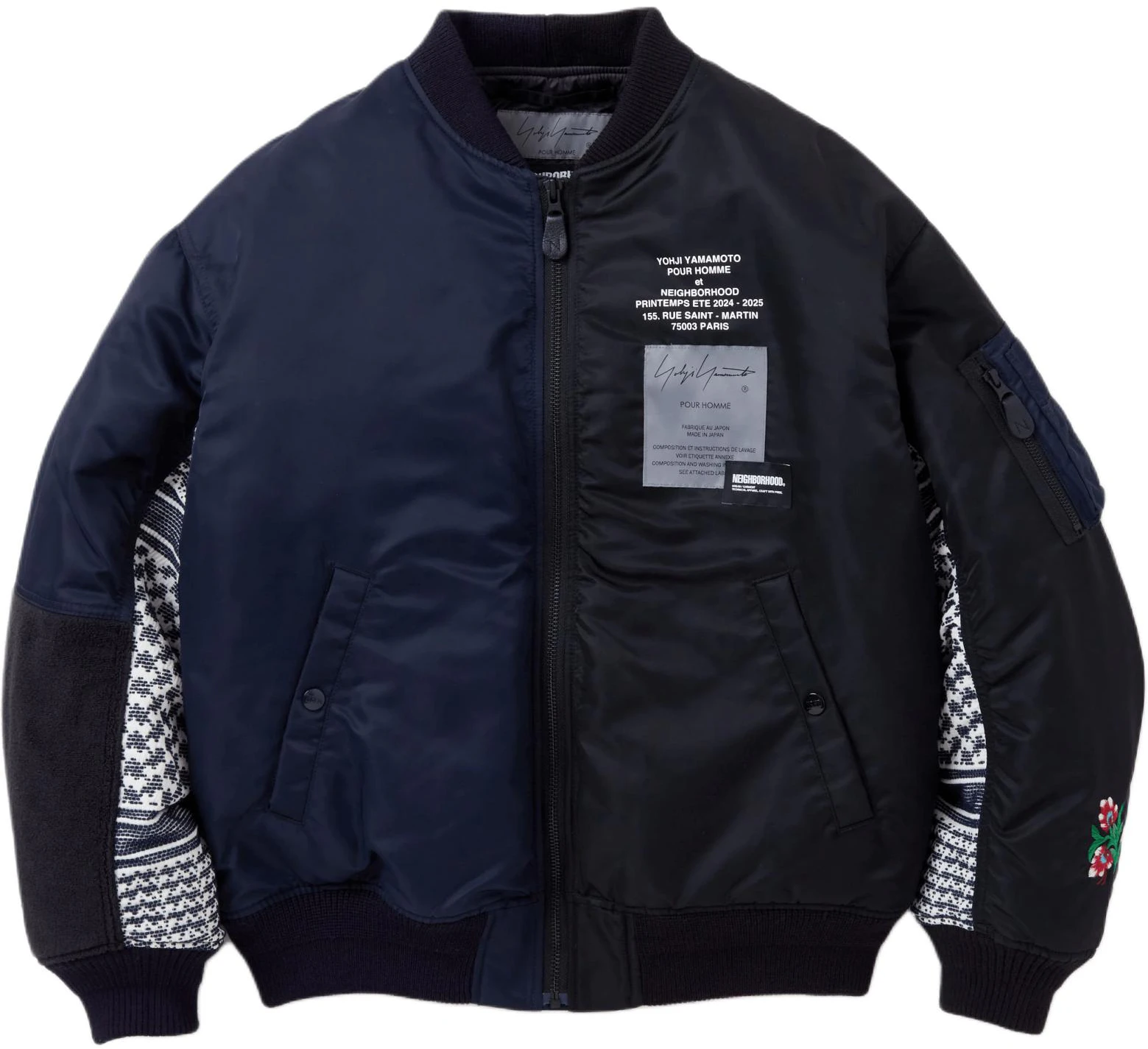 neighborhood-x-yohji-yamamoto-fw-24-patchwork-design-zip-jacket-unisex-black-242-spyyn-jkm-01-s
