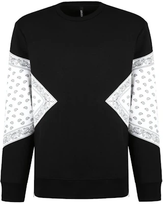Neil Barrett Crewneck Hitam Patchwork Sweatshirt Lengan Panjang PBJS346VG520C1122 Buy Neil Barrett Crewneck Hitam Patchwork Sweatshirt Lengan Panjang PBJS346VG520C1122