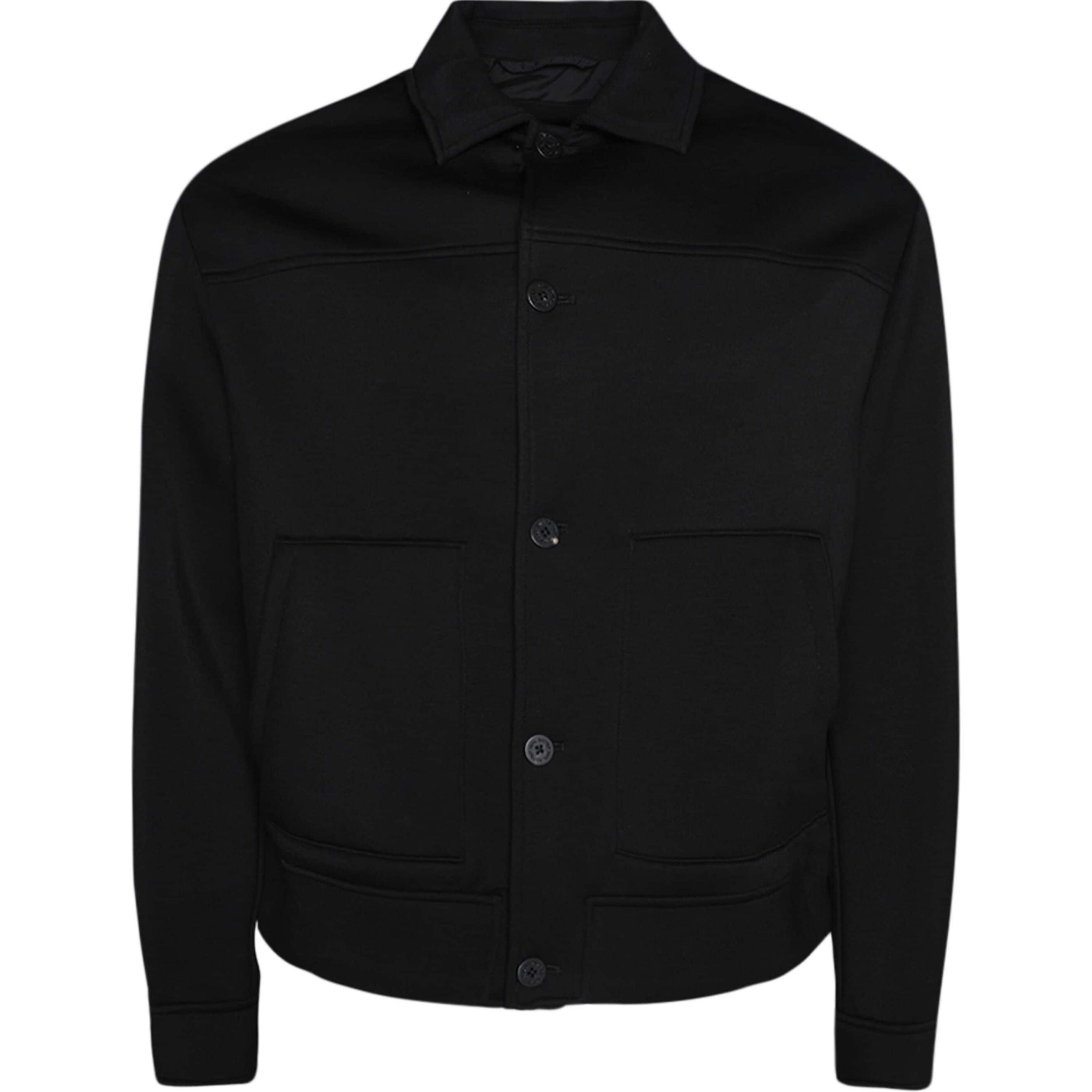Neil Barrett Black Single-Breasted Color-Block Jacket MY72253RY512-BLACK