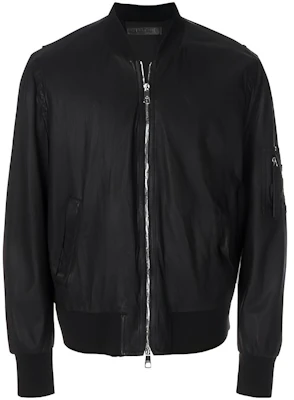 Neil Barrett Jaket Kulit Hitam dengan Resleting Depan PBPE528V-G701-01 Buy Neil Barrett Jaket Kulit Hitam dengan Resleting Depan PBPE528V-G701-01