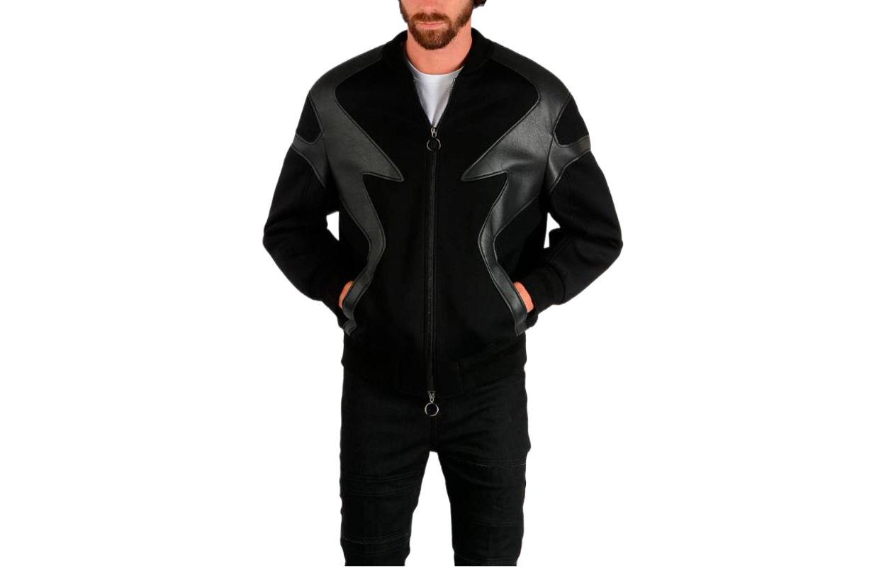 Neil Barrett Black Spliced Zip-Up Jacket BSP302CF093C01
