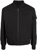 Neil Barrett Black Zip-Up Jacket with Embroidered Cuff Logo NBV6CS002AV014-BLACK Neil Barrett Black Zip-Up Jacket with Embroidered Cuff Logo NBV6CS002AV014-BLACK
