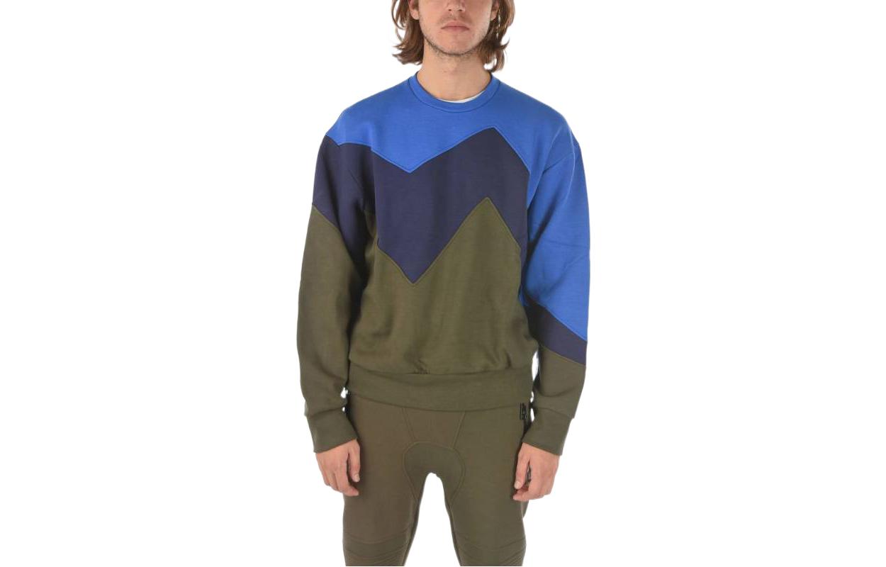 Neil Barrett Colorblock Crewneck Pullover Sweatshirt Multicolor PBJS664P521S2841