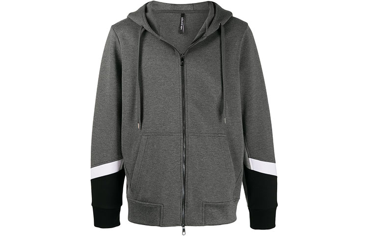 Neil Barrett Colorblock Hoodie Jacket Men’s Grey PBJS679P561S2864