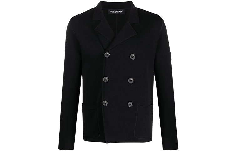 Neil Barrett FW21 Black Double-Breasted Blazer Jacket BMA018BR60401